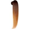 Ser Mulher Coda Capelli Extension di Cavallo Lunga 90 cm - Termofibra Resistente, Effetto Naturale - Peso: 185 g - Facile da Applicare - Coda Finta Capelli Lisci, (Brown Degradee, Lisci) MARILIA