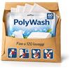 Media Kroton srl PolyWash 60 Fogli Detersivo in Fogli per Lavatrice con Ammorbidente - Fino a 120 Lavaggi - Leggero, Salvaspazio, Solubile in Acqua