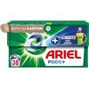 Ariel PODS+ Touch of Febreze Active Odor Defense, detersivo capsule compresse 38 lavaggi, efficace anche a freddo, azione 2X più lunga contro i cattivi odori