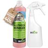 BIOLAB Detergente multiuso concentrato da 1000 ml con flacone spray da miscelare, detergente multitrasparente concentrato