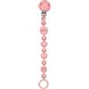 BABY J ART Portaciuccio IN SILICONE,Catenella portaciuccio personalizzata con nome BUBBLE COLORMIX BABYJART,ULTRA LEGGERO,lavabile, sicura per il bambino,compatibile con ciuccio MAM e CHICCO! (ROSA PASTELLO)
