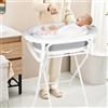 HUOLE Vaschetta Bagnetto Neonato con Supporto-Vasca da Bagno Bambini 1-3 Anni con Termometro Incorporato e Tubo di Scarico - Offri il massimo comfort al tuo bambino ((Style 1) 85 * 47 * 85cm-grey)