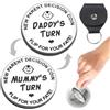 WeddHuis 1pcs Regalo di Battesimo per Bambini e Bambine, Regalo di Nascita, Moneta dell'Angelo Custode, Regalo per futuri Papà e Mamme (include Custodia Protettiva)