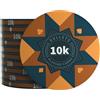 Bullets Playing Cards, Poker Chip Paulie in ceramica con valori, rotolo da 25 (marrone chiaro, 10 K)