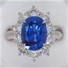 Anello Donna In Argento Sterling 925 Con Zaffiro Lab-Created E Moissanite #430A