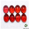 SBI Gems Naturale Granato Rosso Ovale Cabochon 6x4 MM Lotto 08 Pezzi 5.14 Cts Loose Gemme