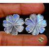 SBI Gems 25x25x4 MM Naturale Pietra Lunare Arcobaleno Artigianale Intagliato Paio 27.92 K