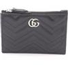 GUCCI Portachiavi Doppia G Porta Carte 837747AAET81000 Pelle Nero NUOVO Donna