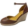 A.P.C. A. P. C. Donna Castagna Caviglia Cinturino Zeppe US 9 / Fr 39 Nuove senza