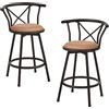 MEUBLE COSY Set di 2 sgabelli da bar con schienale e cuscino