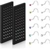 Aucuu Piercing Naso 120 Pezzi, Acciaio Inossidabile 316L, Brillantino per Donna Uomo, Ipoallergenico, Orecchini Narice Curvo - 20G 1,5/2/2,5/3mm