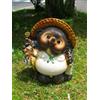 Fortunato Fortune Tanuki Giapponese Procione Cane Shigaraki Yaki Ceramica Doll