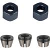 ZBIianxer 5 strumenti rifilatura Mandrini a pinza e frese per dadi Adattatore con gambo per punte per macchine per incidere Adattatore per mandrini da 6 mm e 8 mm