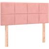 vidaXL Testiera Rosa 100x5x78/88 cm Velluto