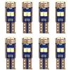 A2ZWORLD 8 Pezzi Lampada Led T5 W3W Canbus, 6 SMD 2016, 12V 80lm 0.8W, Luce Auto per Cruscotti e Strumentazioni, 17mm (Bianco Freddo 6500K)