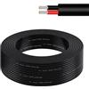 AOHEWEI Cavo a 2 conduttori da 5 Metri 16AWG, Cavo Flessibile in Rame stagnato Intrecciato 2x1,5 mm², Cavo Elettrico a Bassa Tensione 5V/12V/24V/300V per Strisce LED, Automobili, Esterni e Fai da Te