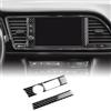 KUNGKIC Auto Controllo Centrale Regolazione Suono Telaio In Fibra Di Carbonio Adesivo Decorativo Interno per Seat Leon 2017 2018 2019 Accessori Regalo (Nero)