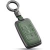 OFF WE GO Cover Chiave Guscio Chiave Auto Copertina in Pelle Custodia per Land Rover Range Sport Evoque Freelander Discovery Defender Jaguar Guscio Chiavi con Portachiavi, Verde