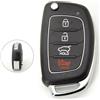 onetop1 4 bottoni Blu Smart Remote Key Shell Case Fob custodia chiave a guscio auto ricambio telecomando Alloggiamento chiave Fit For Per Hyundai Sonata 2017 Ix35 Santa Fe i30 i20 Ix45 Accessori Auto