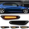 OZ-LAMPE Frecce Laterale Dinamico a LED per BM-W E92 E46 E87 E81 E36 E90 E91 E60 E61 E88 E93 E53, Indicatori di Direzione Laterale a LED 2 Pezzi Nero Canbus