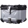 CRUIZER Valigia Bauletto Moto Scooter posteriore alluminio Anodo 45L Argento Silver con Cuscino posteriore