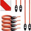 Eaze Life Set di 4 corde di serraggio per il fissaggio di lavagne di avvertimento, con tenditore in gomma, lunghezza regolabile (segnale, 50 cm)