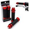 Esselle Parts Manopole Moto Scooter Universali 22/25 mm Antiscivolo Rosso con Contrappesi in Alluminio Integrati | Coppia Manopole Manubrio Plug & Play per Moto Scooter Quad