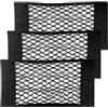 Frevoitna 3 Pezzi Rete Portaoggetti Auto, Rete Bagagliaio Auto 60 X 25cm, Storage Net Autoadesiva Tasche, Tasca Telo Protettivo Mesh Net per Caravan, Camper, Barche