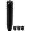 Qiilu Pomello della leva del cambio per auto, pomello della leva del cambio manuale con testa in lega di alluminio per auto universali 18 cm (nero)