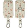 kwmobile Coprichiave Compatibile con Renault con 4 tasti (solo Keyless Go) - Cover Chiave - Guscio Protettivo Copri Telecomando Auto Similpelle - Conigli e Fiori