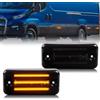 OZ-LAMPE Luce di posizione per Fiat Ducato Citroen Relay Peugeot Boxer, Indicatore di Direzione a LED per Renault Trucks Magnum Midliner Midlum Premium VOLVO FE FL II, Nero, Canbus, 2 Pezzi