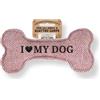 CLEARCO Osso Squeaky - I love my dog rosso