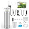 VeftBltrem Set completo per acquario, 2 l, generatore di CO2 in acciaio inox con bottiglia di CO2, kit reattore di biossido di carbonio con valvola solenoide diffusore per piante d'acquario