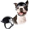 NAMSAN Casco per Cani Protezione della Testa Casco per Animali Domestici con Foro per le Orecchie Completo da Moto per l'escursionismo, la Guida in Bicicletta