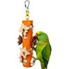 Generisch Giocattolo da masticare per dentistiche naturali in legno, 26,4 cm, giocattolo da masticare per gabbia per uccelli, per parrocchetti inseparabili, piccoli parrocchetti, conure e canarini