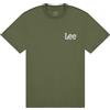 Lee Medium Wobbly Tee Maglietta, Lichen Oliva, XXL Uomini