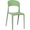 Totò Piccinni Sedia Omega in Polipropilene Moderne Design Impilabile,(L) 43x(P) 50x(A) 84 cm (1, New Verde Oliva)