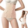JOYNCLEON Fascia Post Partum con Cintura Pelvica - Supporto Addominale Regolabile per Parto Naturale e Cesareo - Modellante e Conformante per Vita Quotidiana e Sport (Beige, Medium（Below 50kg）)