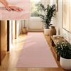 Paco Home Tappeto Moderno e Morbido per Soggiorno a Pelo Corto Lavabile Fluffy Uni Effetto Pelliccia Senza Tempo Elegante Antiscivolo Facile da Pulire, Dimensione:80x150 cm, Colore:Rosa
