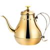Kilimazart Royal - Bollitore da tè a collo di cigno in acciaio inox, grande capacità, multifunzione, con filtro integrato (Oro, 1800ml)