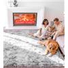 VOFUSHON Tappeto per Soggiorno Moderno 200x300 cm Grigio Bianco, Morbido a Pelo Lungo, Lavabile a Mano e Antiscivolo, Formato Maxi, Ideale anche per Camera da Letto