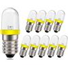 Ruiandsion 10pcs LED Torcia Lampadine 6V E10 Lampadina LED Mini Lampade Bianco/Blu/Rosso/Verde/Giallo E10 Base LED Lampadina (Giallo)