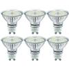 WSMCN GU10 4.9W Lampadine LED, Luce bianca fredda 6000K può sostituire la lampadina alogena PAR16 da 110W, AC230V 830lm, 120° Angolo del Fascio, Illuminazione Lunga durata lampada faretti LED, 6 pezzi
