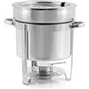 Mahlzeit Chafing dish in acciaio inox rotondo 10 litri | Scaldavivande Scalda zuppa Bain Marie pentola per zuppa Chafing dish per buffet catering buffet gastronomia e feste