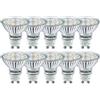 WSMCN GU10 4.9W Lampadine LED, Luce Bianco Caldo 3000K può sostituire la lampadina alogena PAR16 da 100W, AC230V 790lm, 120° Angolo del Fascio, Illuminazione Lunga durata lampada faretti LED, 10 pezzi