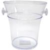 COSE DA CASA Secchiello porta bottiglie in plastica di vino champagne bianco nero trasparente Cestello per bottiglia con Ghiaccio spumante prosecco grande 3.5 Litri Glacette H22 cm (trasparente)