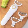 ZenithAur Sele per verdure di frutta elettrica Zenithaur, pelapista manuale portatile, con 3 lame in acciaio inossidabile per un facile peeling di S, carote e patate
