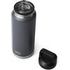 YETI Rambler - Borraccia termica in acciaio inox da 1 l, con tappo antigoccia, per bevande calde o fredde, colore: carbone