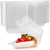 LATERN 100 Pezzi Scatole per Fette di Torta, 13cm x 7cm Scatole Singole per Cheesecake Scatole per Cupcake a Conchiglia Contenitore per Alimenti con Cerniera in Plastica Trasparente con Coperchi