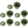 ComfyHarbor Grande set di vasi da fiori in resina con vassoi, set di 5, progettato per prevenire l'accumulo di acqua e sostenere radici sane in uso interno ed esterno (24,5 x 21,5 cm)